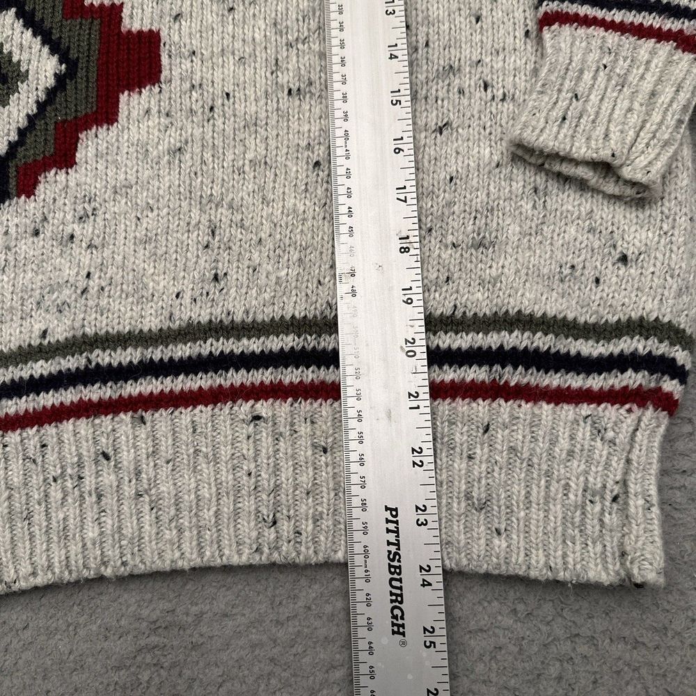 Vintage Memphis Blues Wool Blend‎ Sweater Women's Medium Off White Geometric - Picture 3 of 9